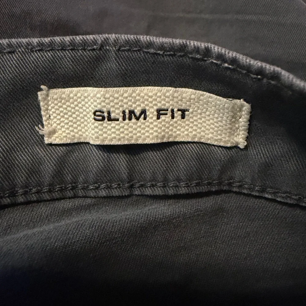 Flint and Tinder 365 Slim Fit Pants Mens 33x32 Dark Charcoal Gray Twill Chino